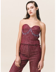 Floris Denim Crop Top