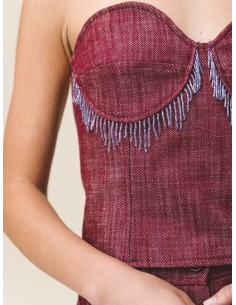 Floris Denim Crop Top 2