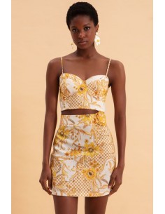 Marigold Linen Mini Skirt 2