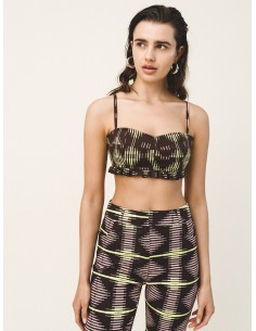 Elaina Printed Bustier Top